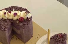Cheese-Frosted Taro Cakes