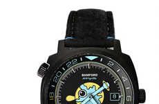 Artist-Collaborative Graphic Timepieces