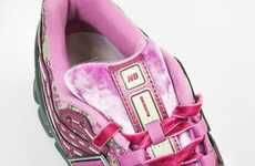 Lush Pink-Floral Lifestyle Sneakers