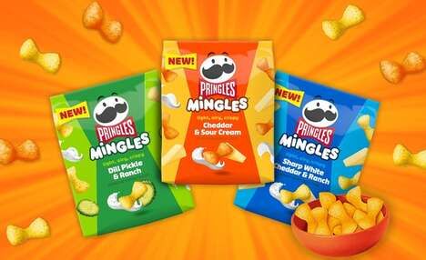 Puffed Dual-Flavor Snack Crisps